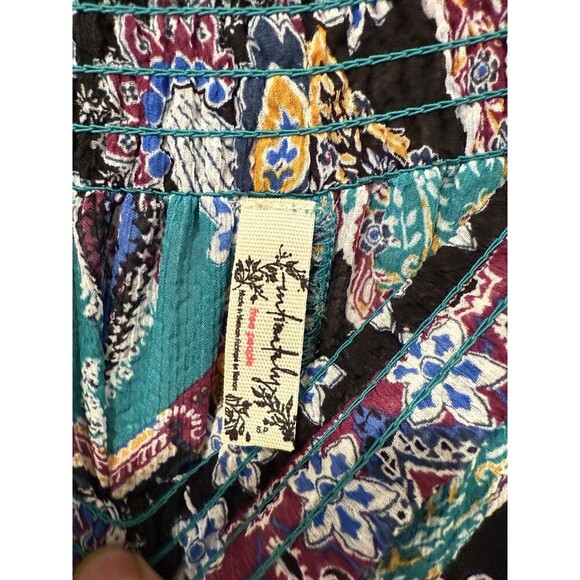 Free People Intimately Pants  Starshine SHEER PRINTED SMOCKED WAIST LOUNGE  Sm - Picture 8 of 8